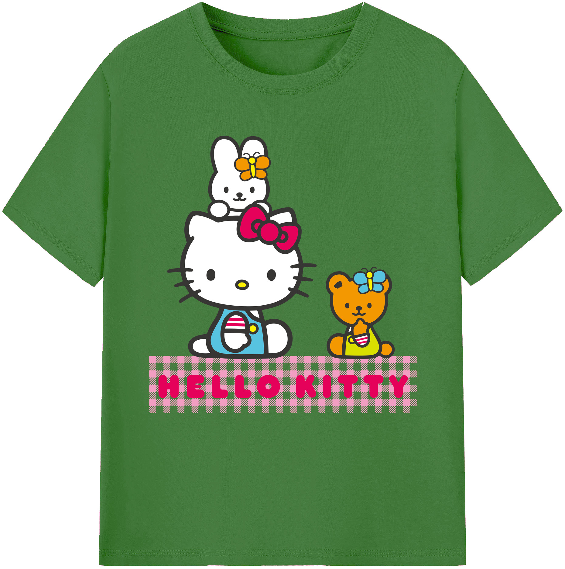 （画像用） Hello Kitty ハローキティ レディースカジュアルプリントTシャツ（綿100％）